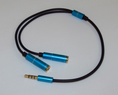 Y-образный разветвитель для наушников Dual Splitter for 2 listeners Blue